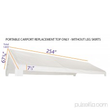Carport Canopy Cover 10 x 20 Replacement Cover Tarp & Ball Bungees 568286083